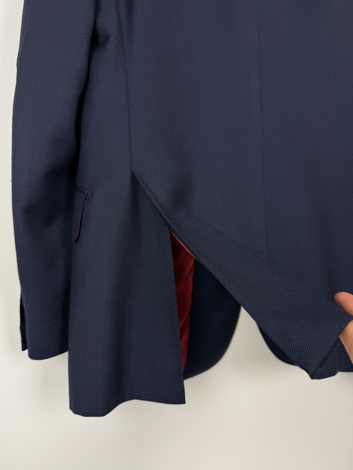 Suitsupply Suitsupply Sienna Wool Blue Men’s Blazer Jacket Size 46S - 11 Thumbnail
