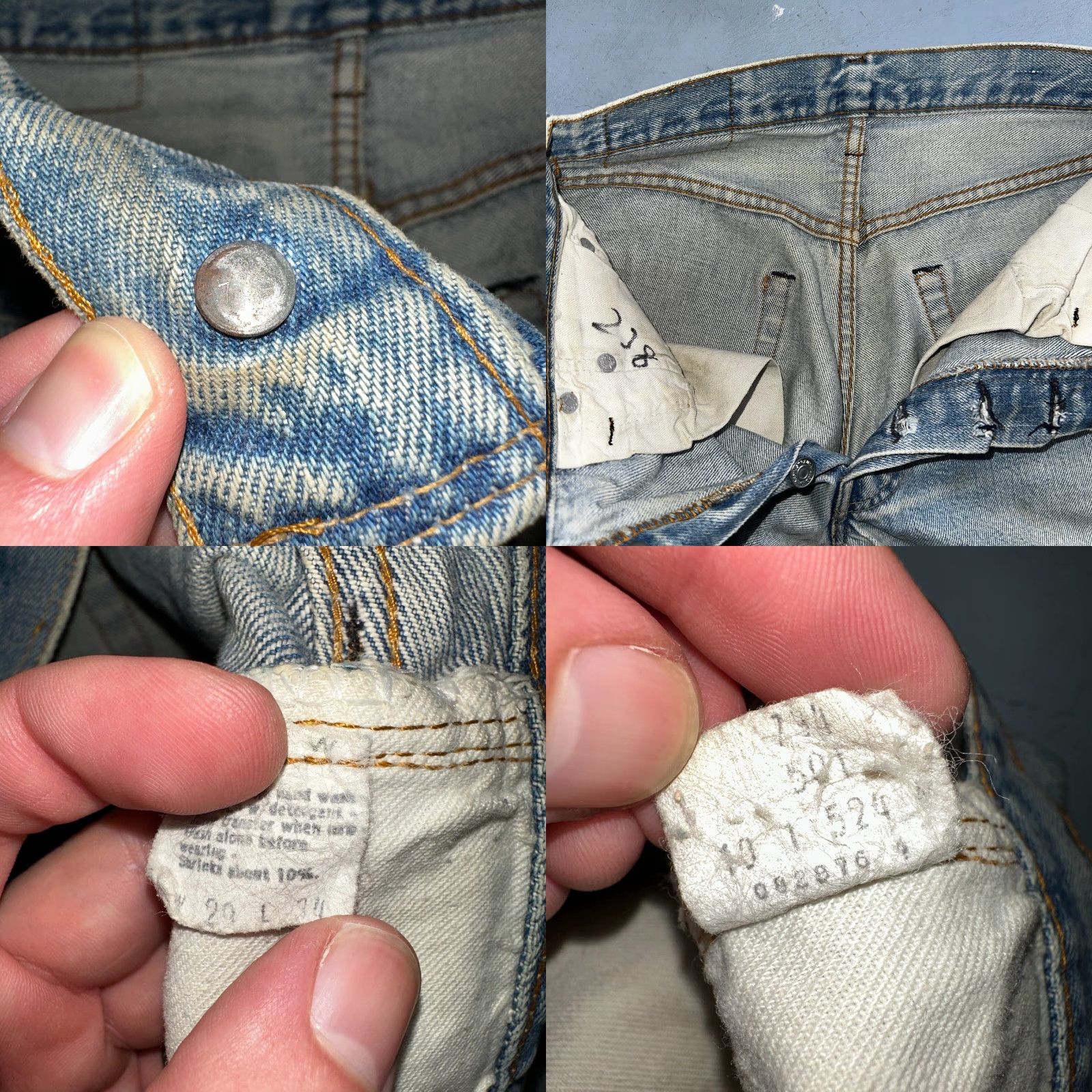 Levi's VINTAGE Levi's 501 XX Jeans Light Wash Distressed 27x28 USA 80s Mens Size US 27 - 8 Thumbnail
