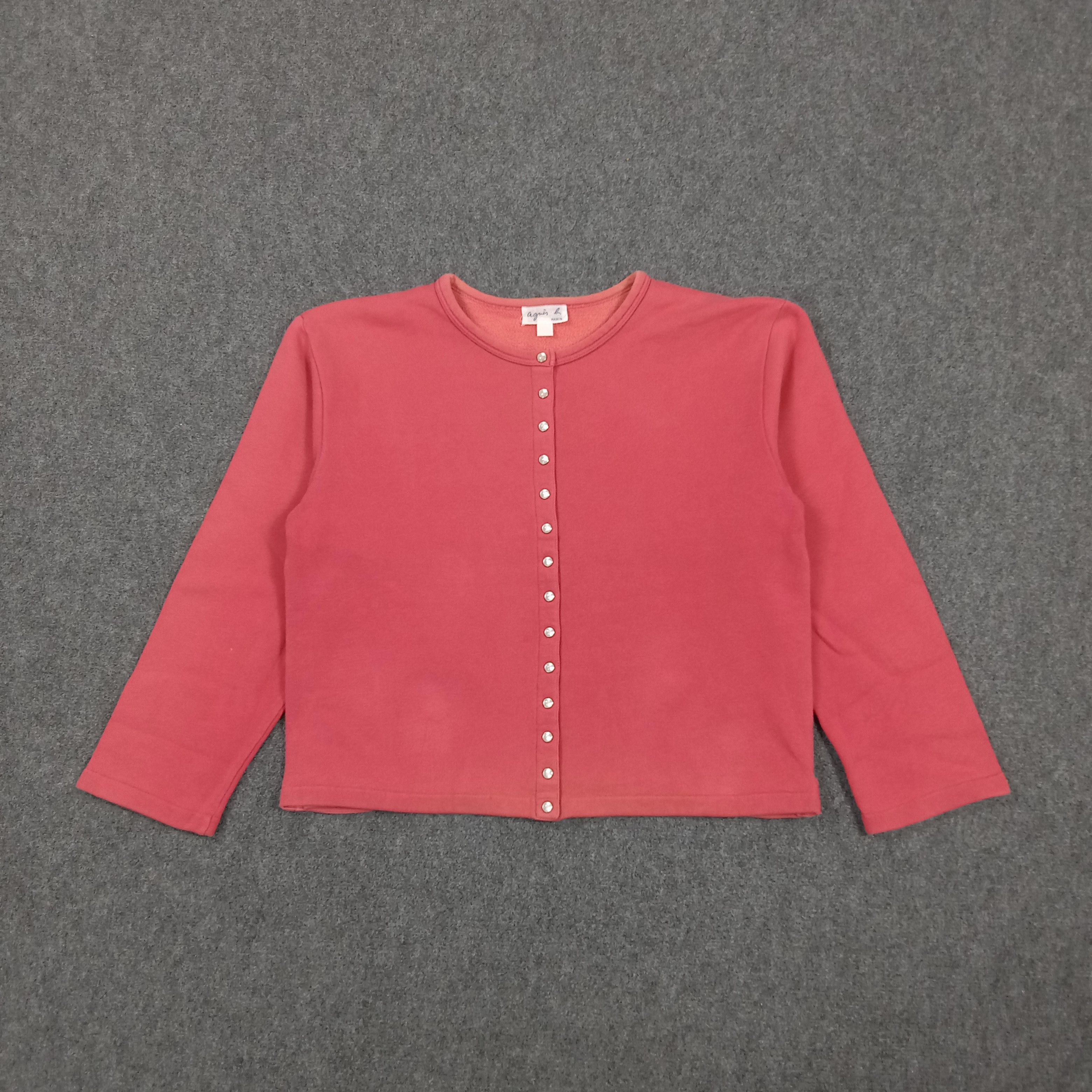 agnes b. Agnes b. Snap Button Clip Crop Cardigan Sweater E1A4 Size M / US 6-8 / IT 42-44 - 1 Thumbnail