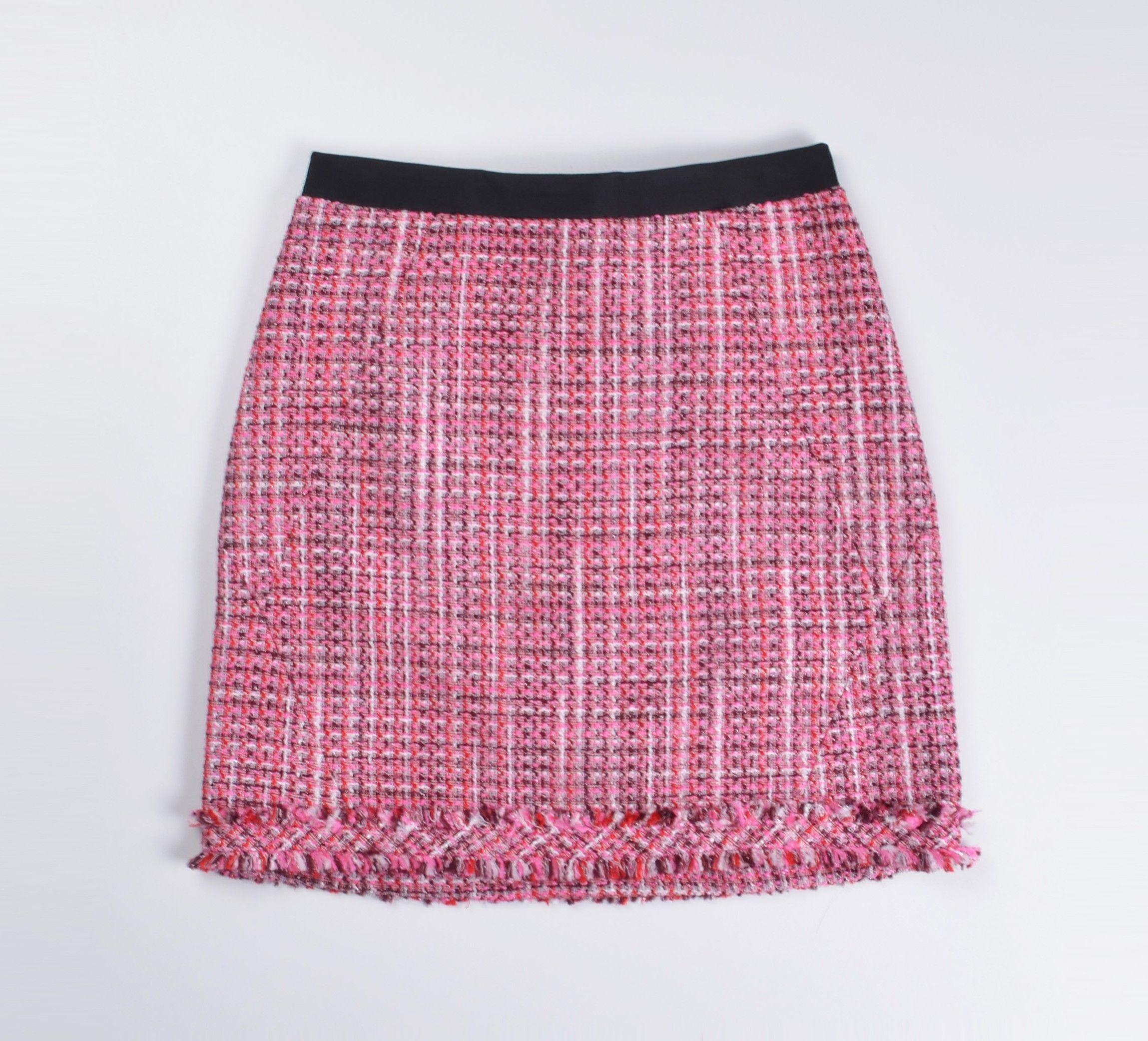 Karl Lagerfeld Karl Lagerfeld Pink Glam Tweed Mini Straight Skirt Size 28" / US 6 / IT 42 - 3 Thumbnail