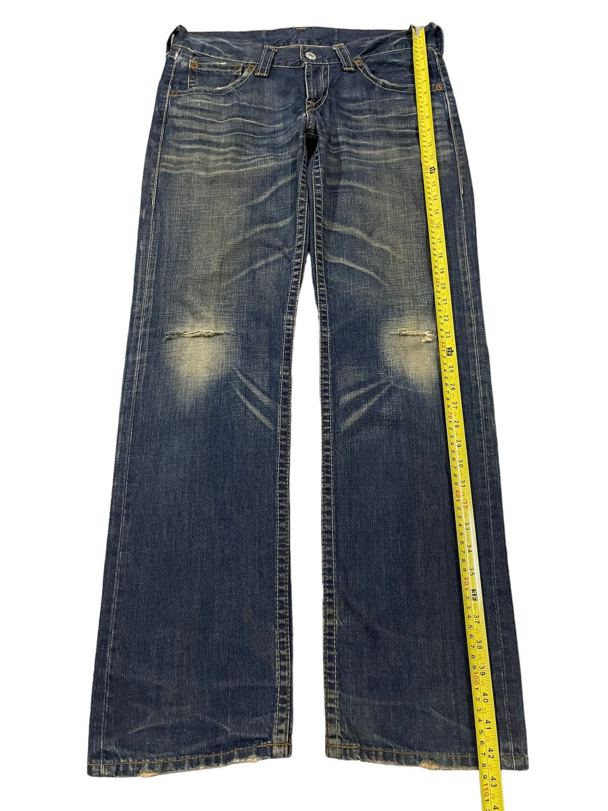 Levi's Vintage 90s Levis Blue Mud Wash Style Distress Loose Jeans Size US 34 / EU 50 - 10 Thumbnail