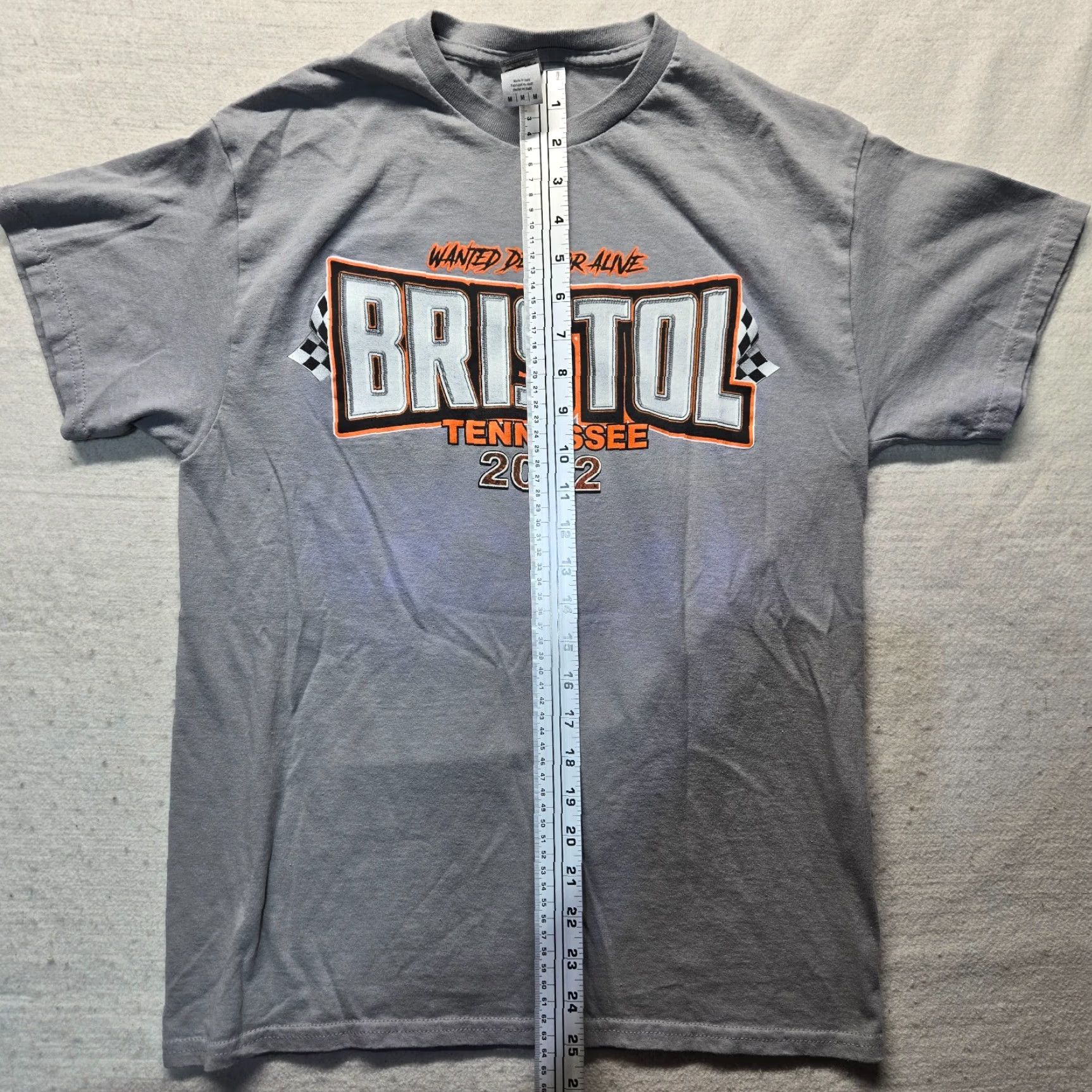 Vintage Bristol TN T-Shirt Dirt Track Racing Gray Short Sleeve Adult Men's M Size US M / EU 48-50 / 2 - 7 Thumbnail