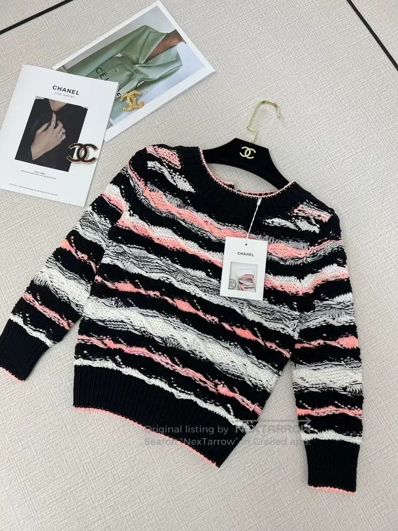Chanel Chanel Colour-blocked knitted cardigan coat Size XS / US 0-2 / IT 36-38 - 3 Thumbnail