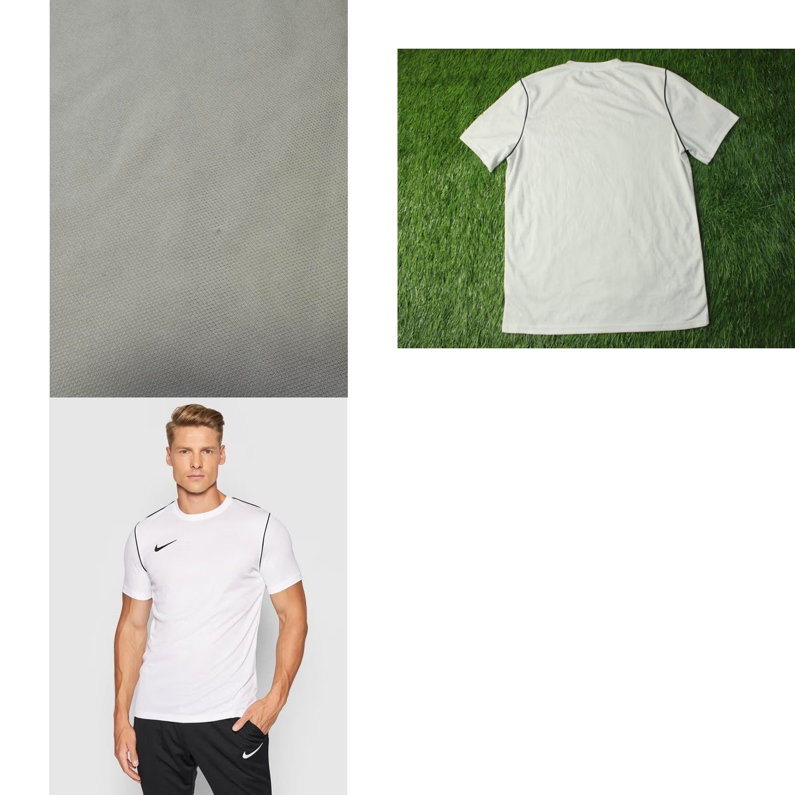 Nike NIKE Dri-FIT Park Original 2020 MEN Football Training Shirt Jersey Tee SIZE L White and Black Football Short Sleeve Crew Neck Nike Park Shirt Mens L Size US L / EU 52-54 / 3 - 8 Thumbnail