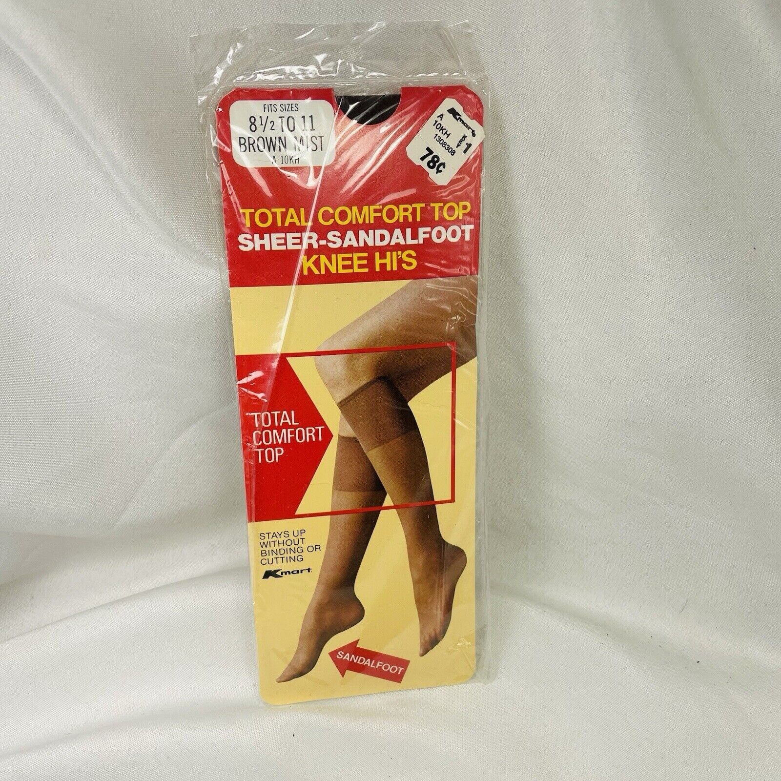 Vintage Total Comfort Sandal Foot Brown Mist Knee Hi High Pantyhose Size ONE SIZE - 1 Thumbnail
