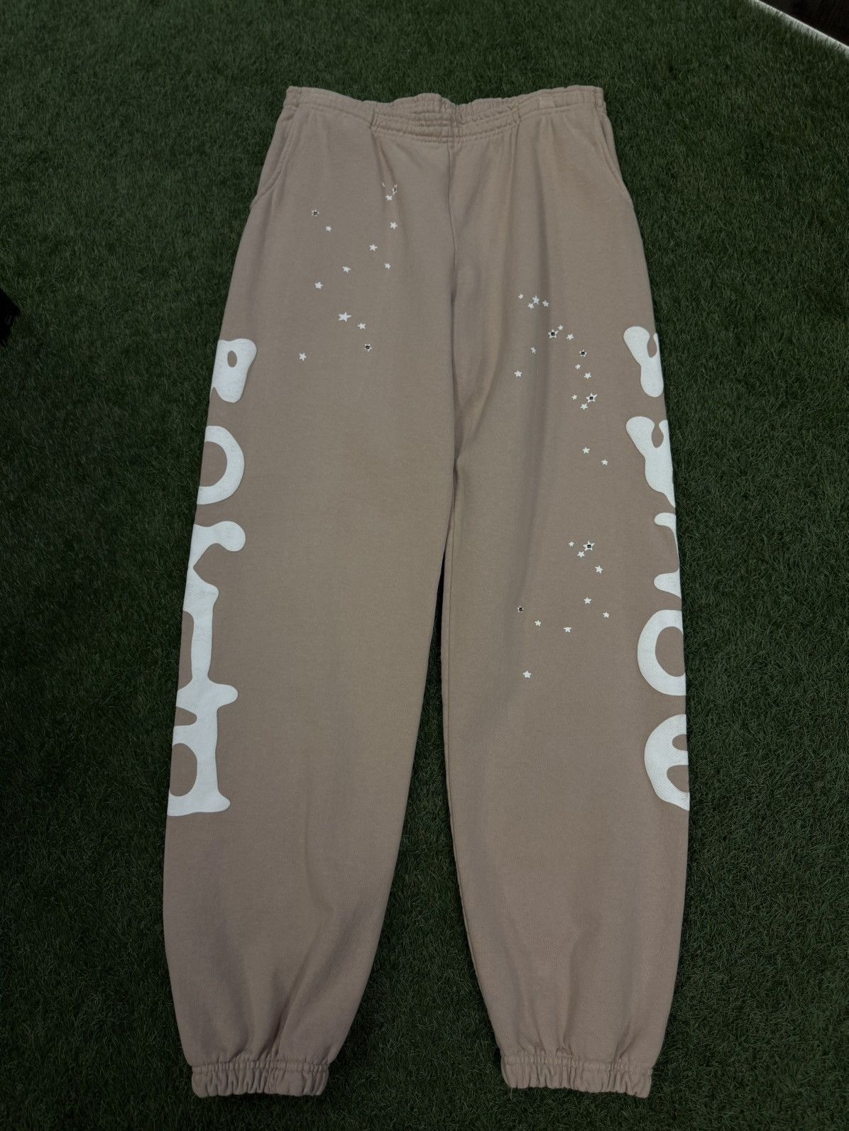 Sp5der Sp5der WorldWide Tan Sweatpants Size Large (NEW) Size US 33 - 1 Thumbnail