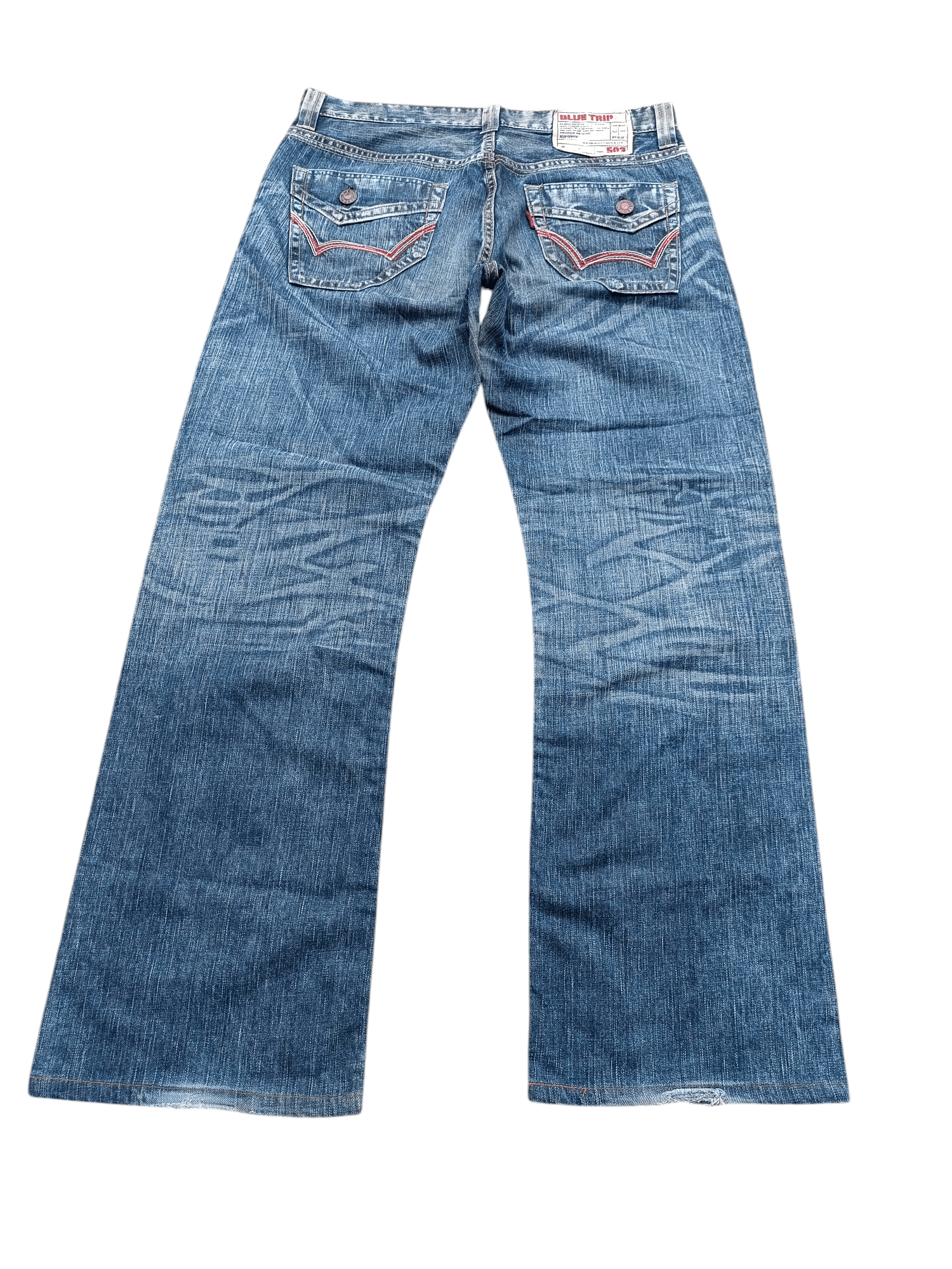 Beauty Beast Vintage Edwin 503 Loose Baggy Faded Dirty Style Denim Size US 34 / EU 50 - 4 Thumbnail