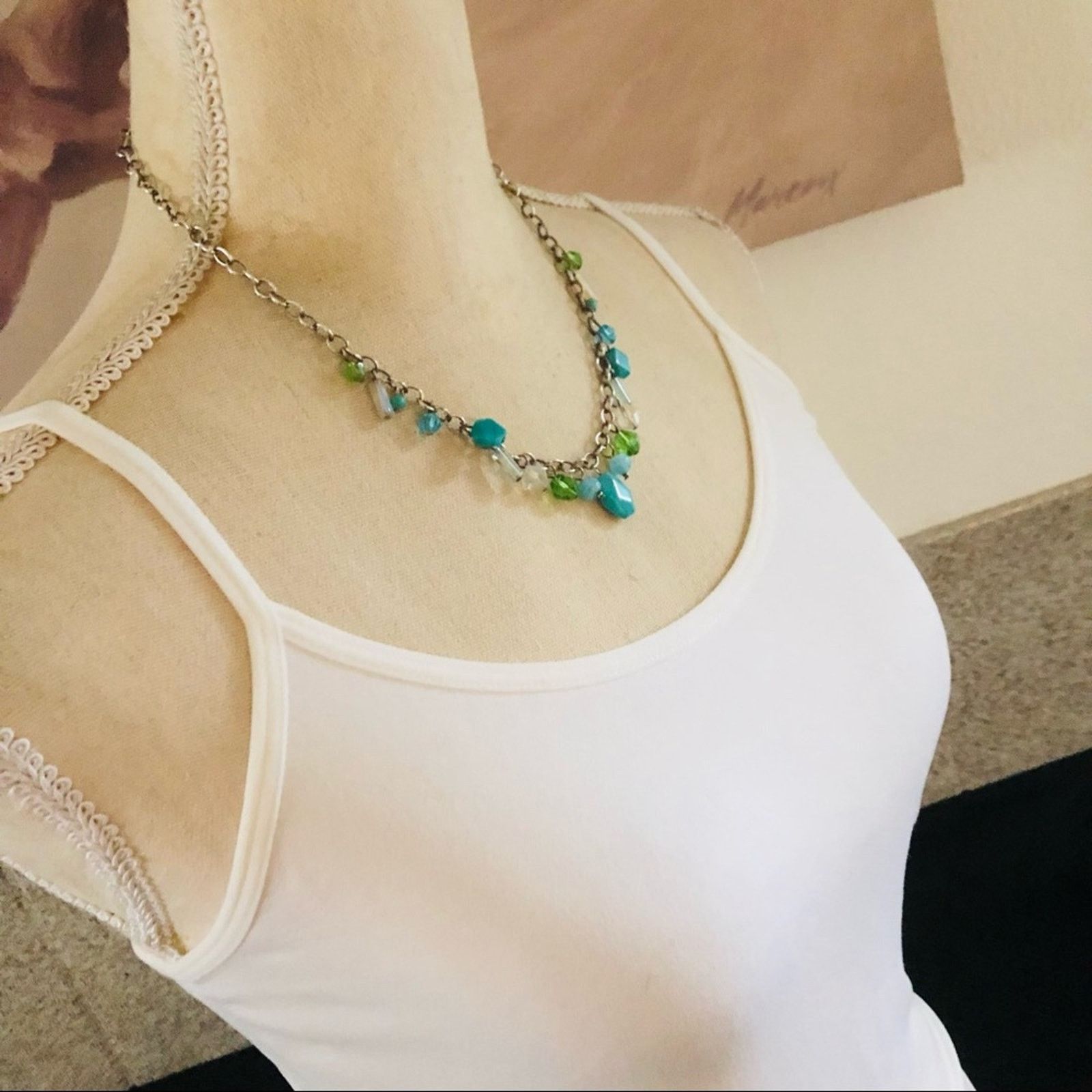 Jewelry Simulated turquoise 925 sterling necklace Size ONE SIZE - 2 Thumbnail