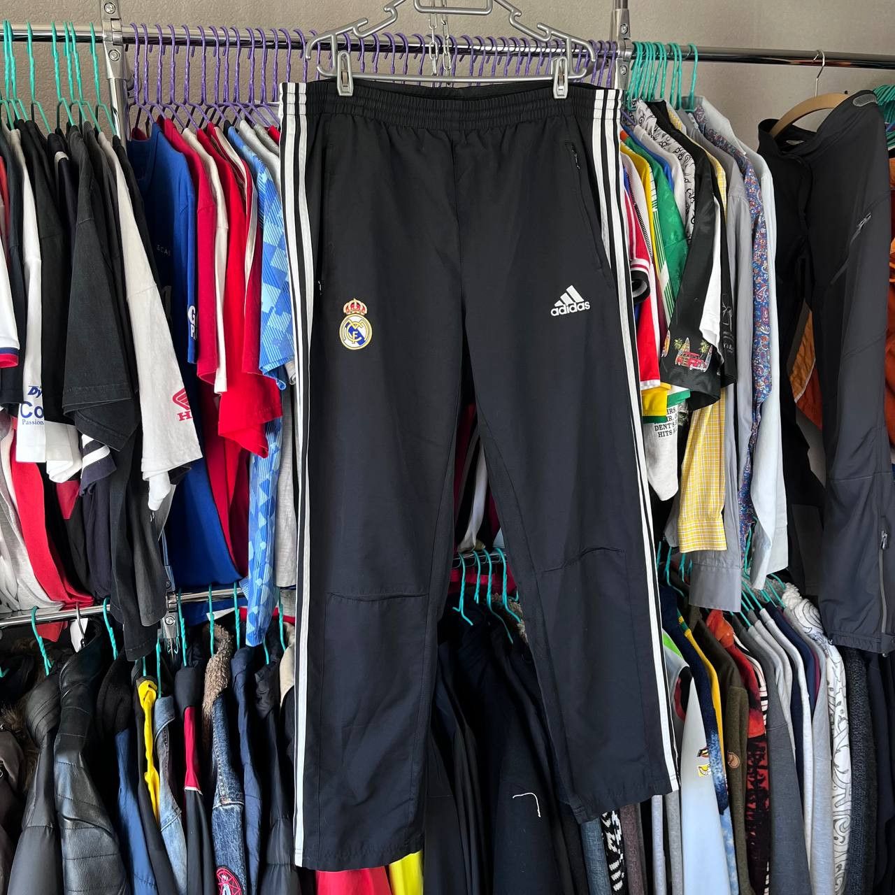 Adidas Adidas Real Madrid Nylon Football Soccer Track Pants Size US 38 / EU 54 - 3 Thumbnail