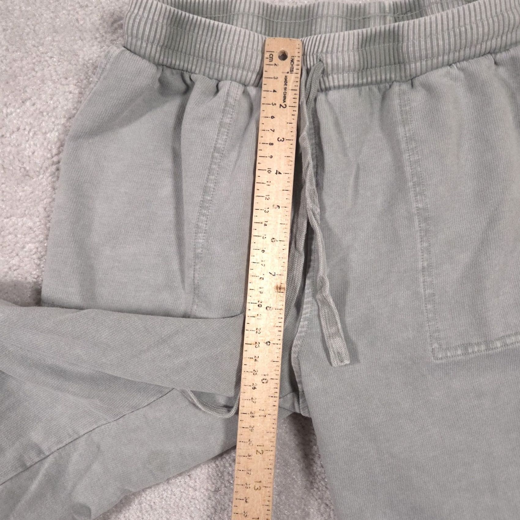Lancel Delancey Jogger Pants Mens S Gray Knit Elastic Waist Pockets Lounge Tapered Casual Activewear Pants Size US 29 - 7 Thumbnail