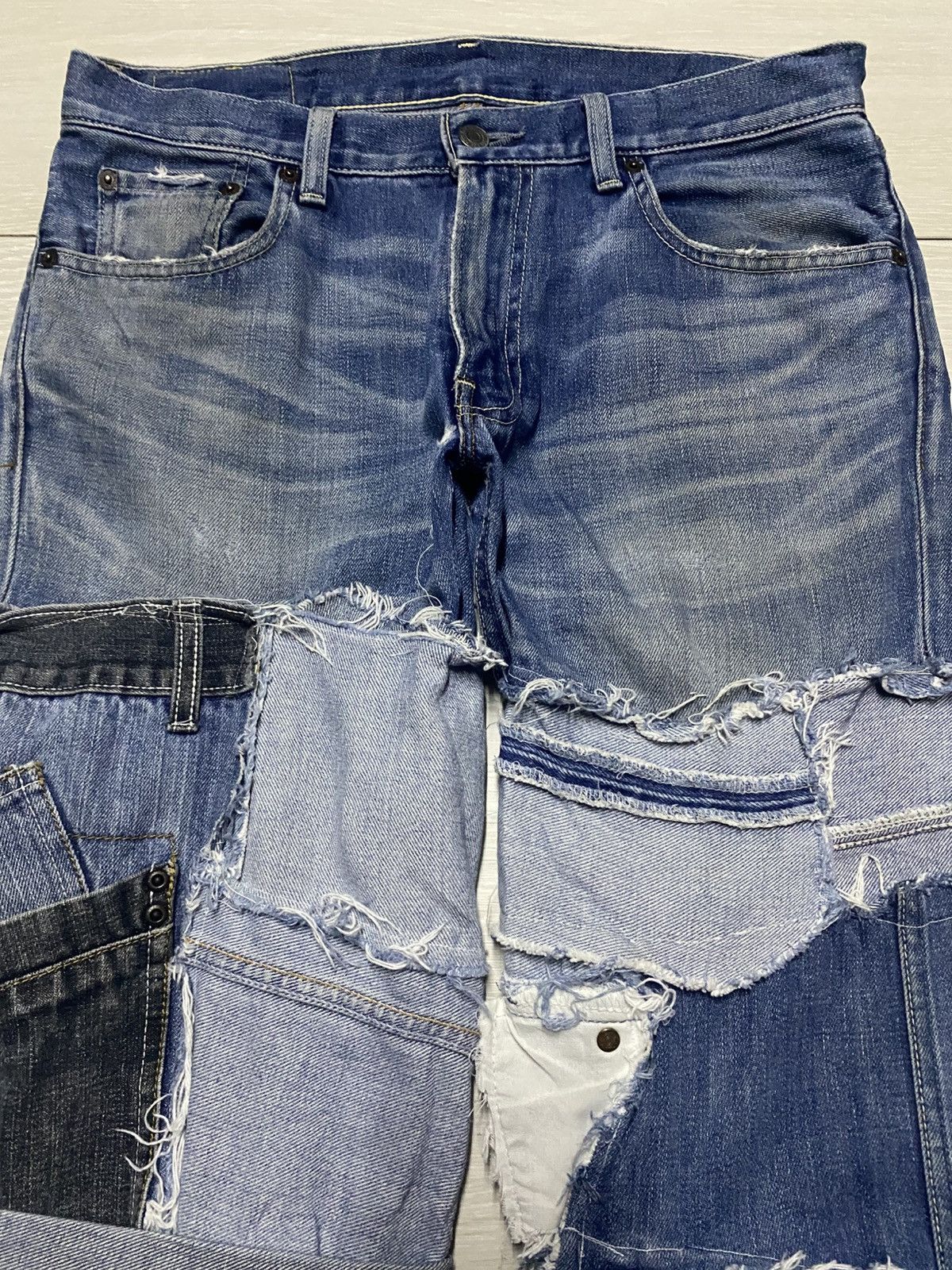 Levi's Crazy Levis 502 Sashiko Bro Patches Custom Jeans Size US 32 / EU 48 - 3 Thumbnail