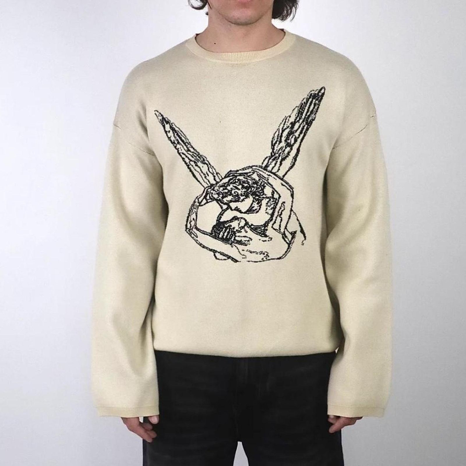 Other Unisex Cream and Black Sweater Size US M / EU 48-50 / 2 - 3 Thumbnail