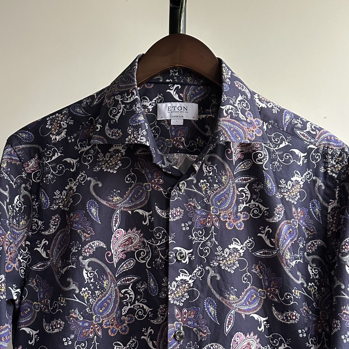 Eton Eton Paisley Print Super Slim Shirt Size L Size US L / EU 52-54 / 3 - 2 Thumbnail