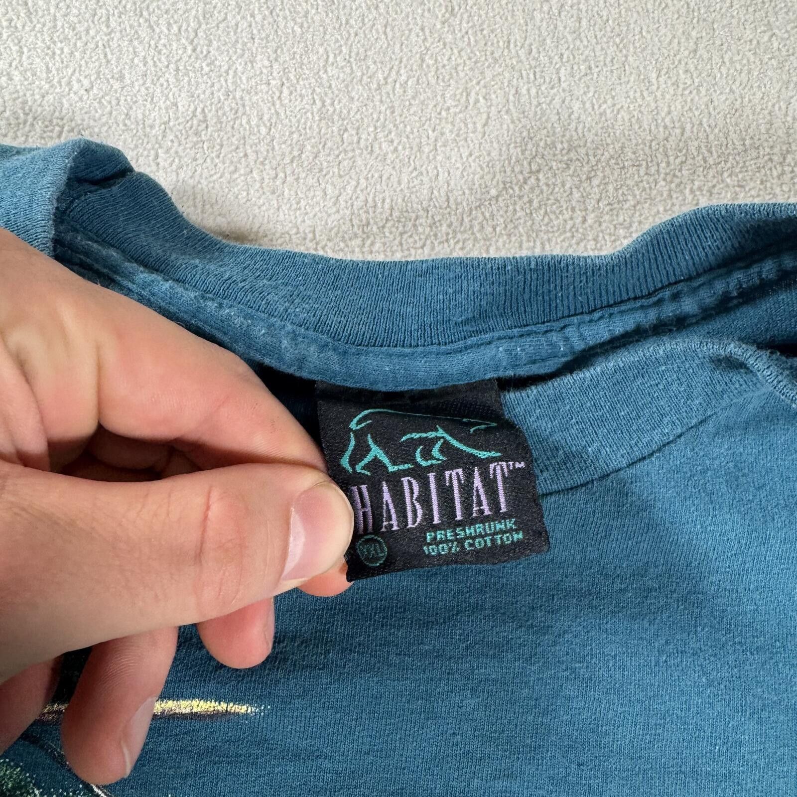 Habitat Vintage 90s Wilderness Animal Wrap Around Tee Size US XXL / EU 58 / 5 - 5 Thumbnail