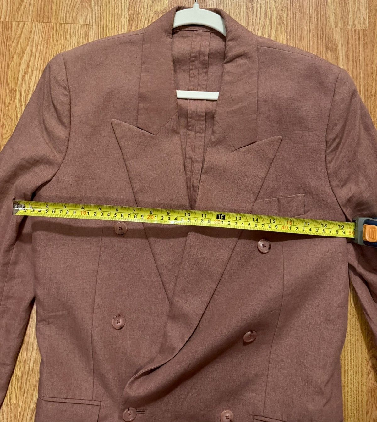 Paul Smith Paul Smith Double Breasted Pink Linen Blazer Runway Style Size 38L - 6 Thumbnail