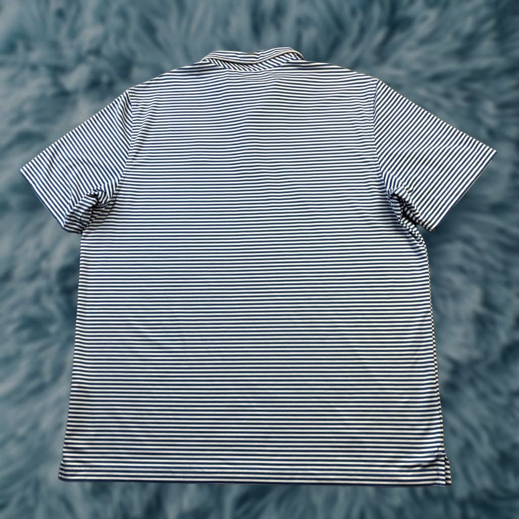 Vineyard Vines Vineyard Vines Polo Shirt Mens XL Blue Striped Golf Performance Polo Shirt Size US XL / EU 56 / 4 - 1 Thumbnail