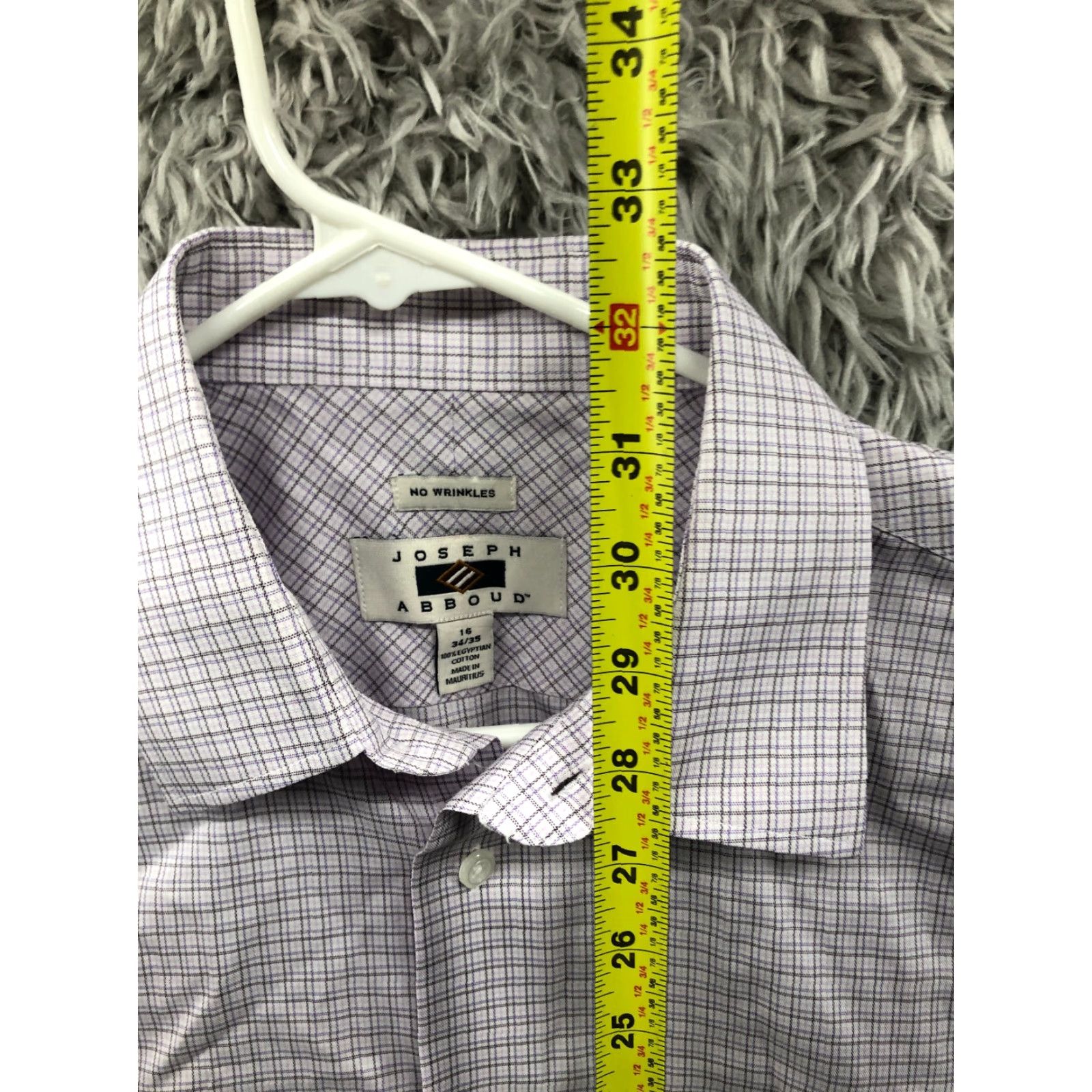 Joseph Abboud Joseph Abboud Shirt 16 34/35 Purple Long Sleeve Spread Collar Mens Button-Up Shirt Size US L / EU 52-54 / 3 - 5 Thumbnail