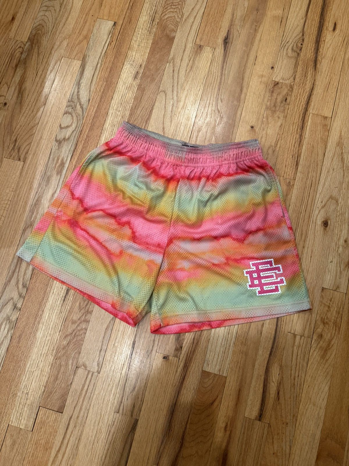 Eric Emanuel Tie Dye Pink Mesh Short XL