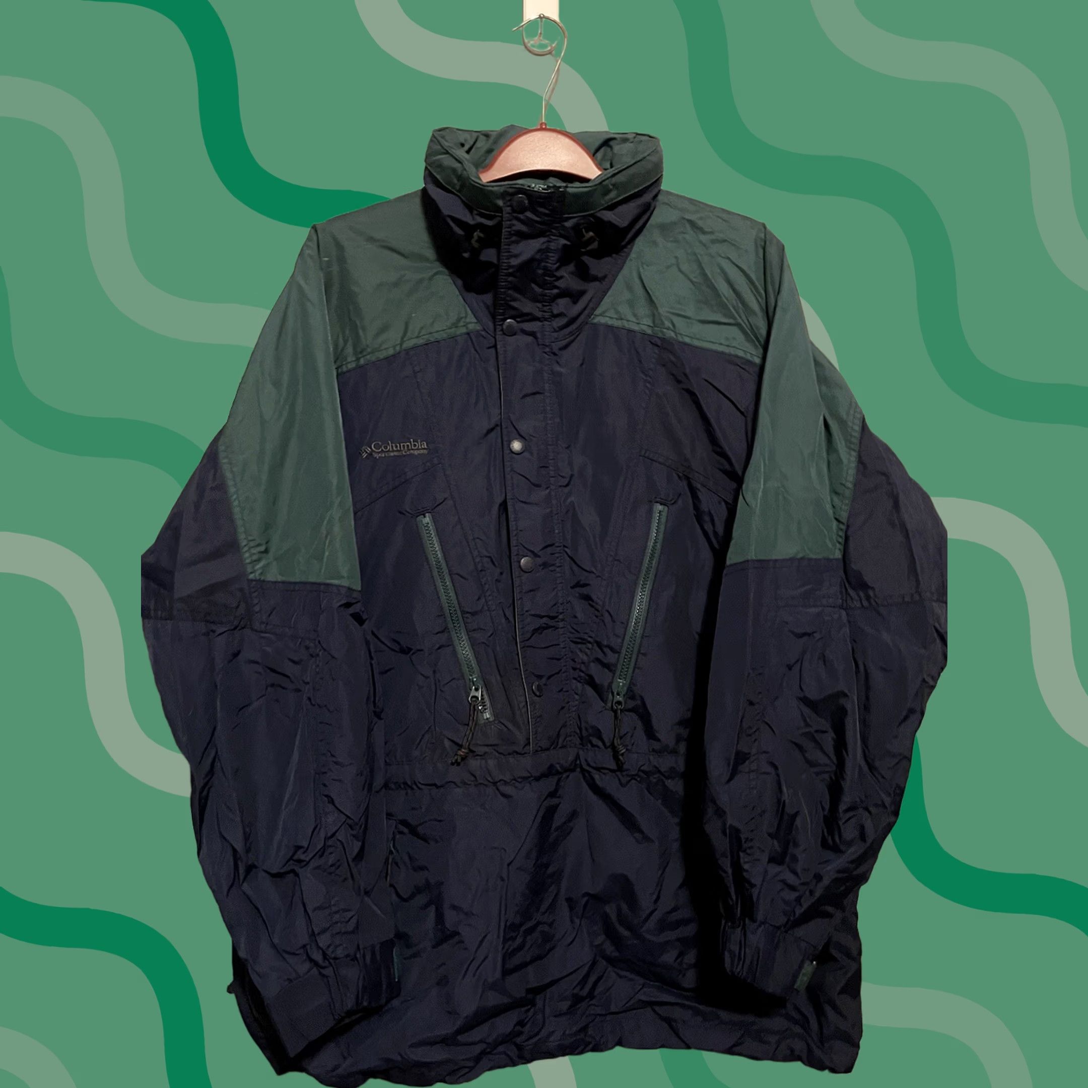 Vintage VINTAGE Columbia Jacket Mens Large Blue Parka Outdoor Rain Coat Nylon 1990s Effect Men L Blue Parka Mens Size US L / EU 52-54 / 3 - 1 Thumbnail