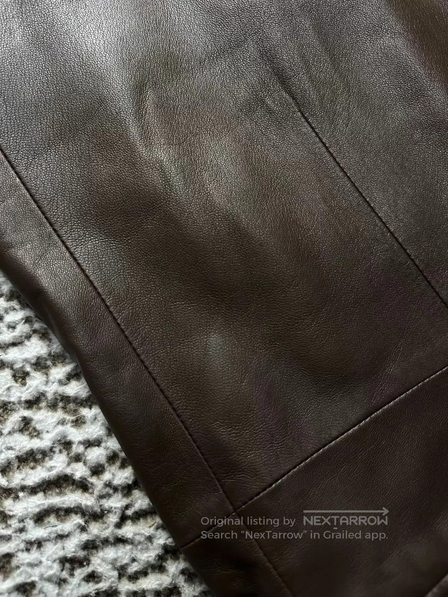 Brioni Brown Leather Blazer Jacket with Contrast Trim. Size US M / EU 48-50 / 2 - 4 Thumbnail