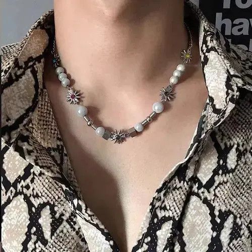 Students Colorful Sun Smiley Reflective Pearl Clavicle Chain🔥🔥🔥 Size ONE SIZE - 3 Thumbnail