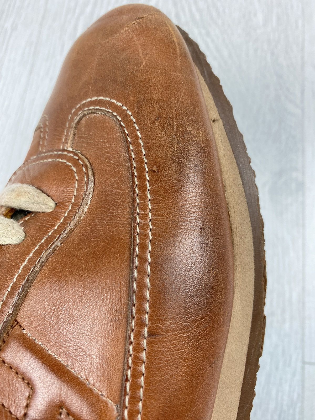 Hermes Vintage Hermes Leather Sneakers Shoes Brown 41 Size US 8 / EU 41 - 14 Thumbnail