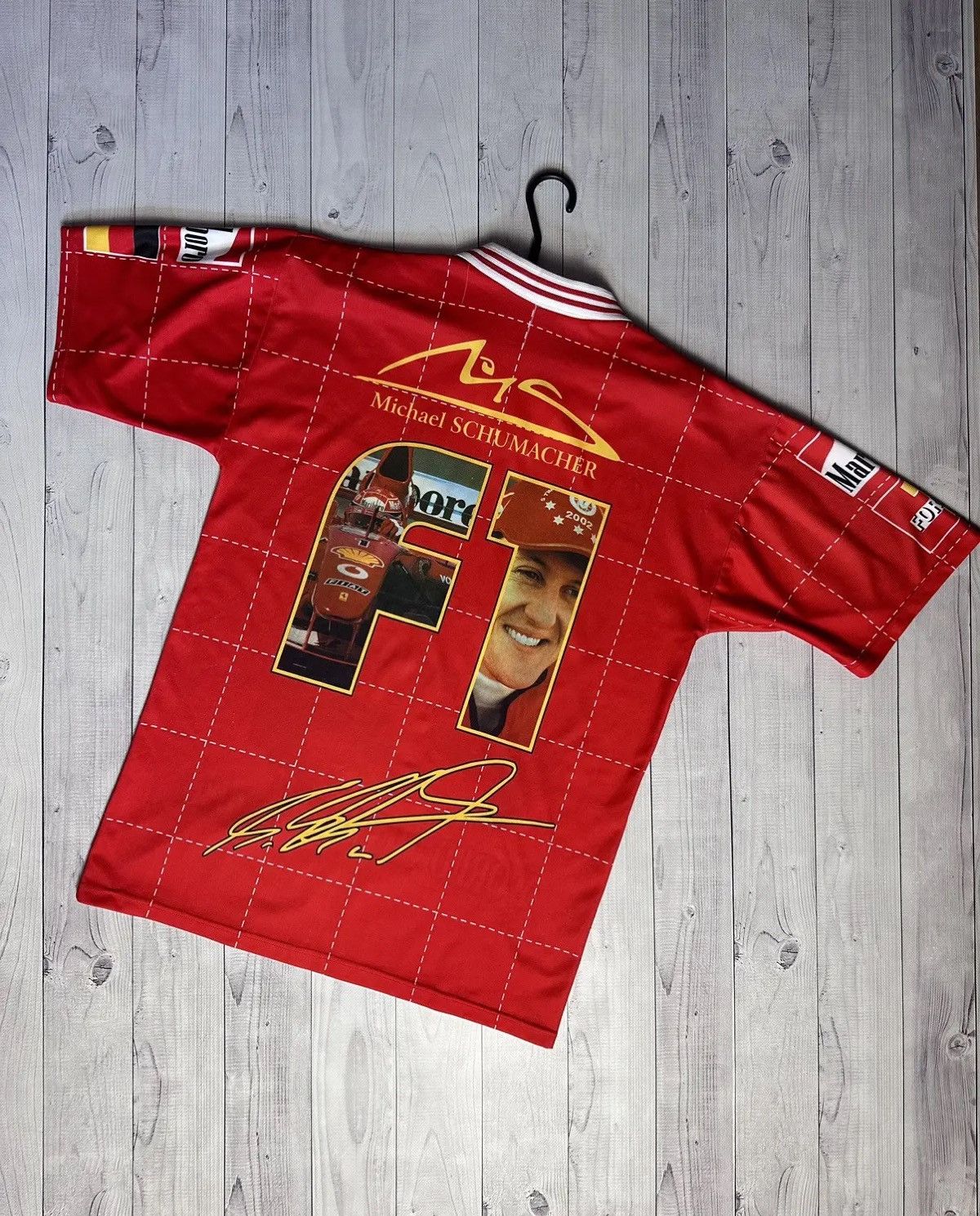 Ferrari Vintage Ferrari Schumacher polo logo big print jersey size M Size US M / EU 48-50 / 2 - 4 Thumbnail