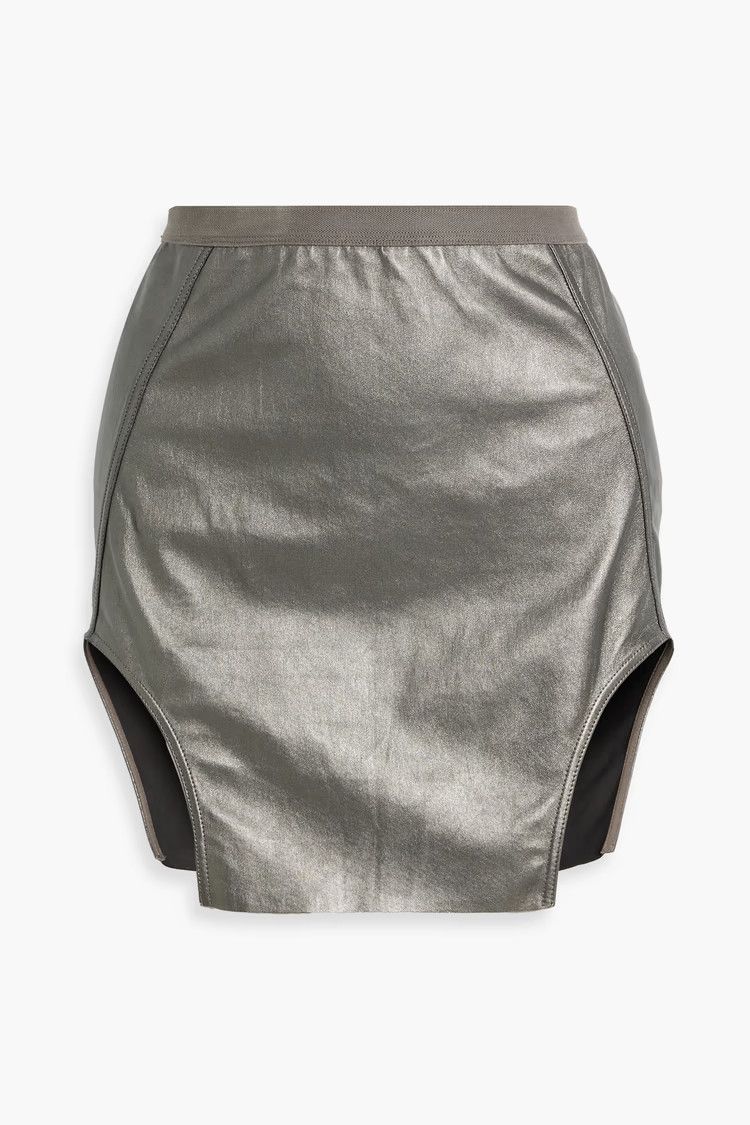 Rick Owens o1y0126 Mini Skirt in Gray Size 28" / US 6 / IT 42 - 1 Thumbnail