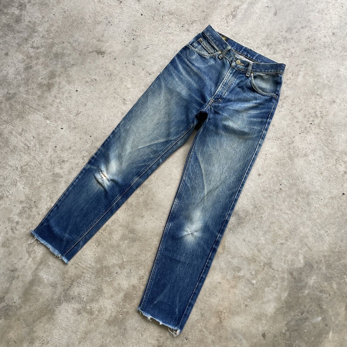 Jean × Lee × Vintage Vintage Lee Distressed Jeans Denim Pants W27x28.5 Size US 27 - 2 Thumbnail