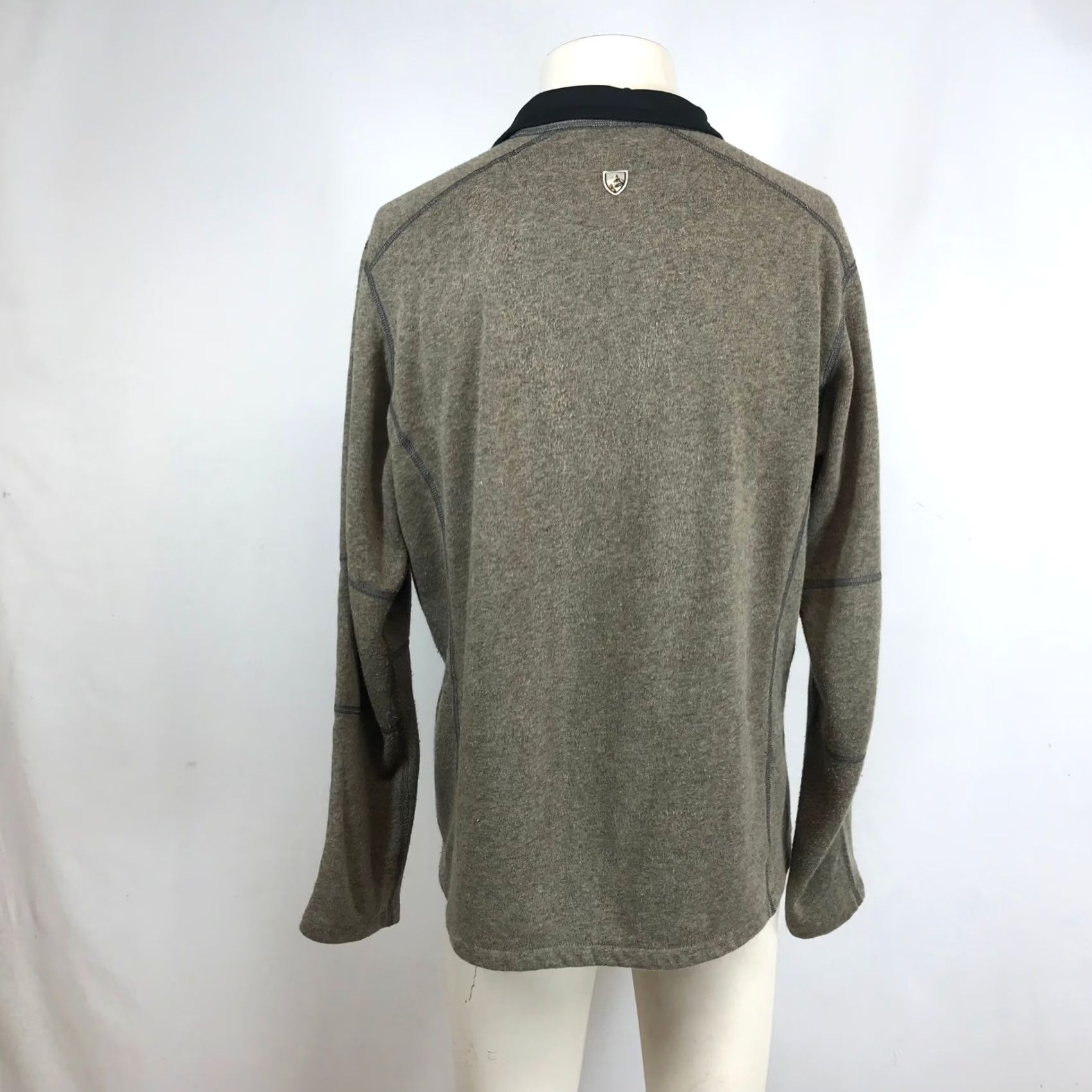 Olive Kuhl Kashmira Mens Large Quarter Zip Pullover Olive Green Heathered Fleece L Size US L / EU 52-54 / 3 - 5 Thumbnail