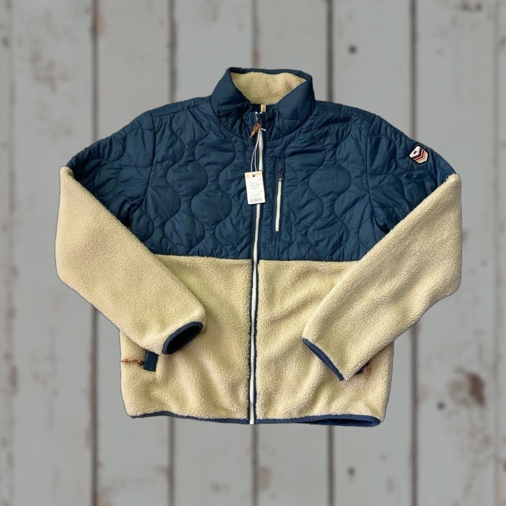 Marine Layer Marine Layer Bariloche Sherpa Jacket Mens Med Orion Blue Zip Up NEW Jacket Size US M / EU 48-50 / 2 - 1 Thumbnail