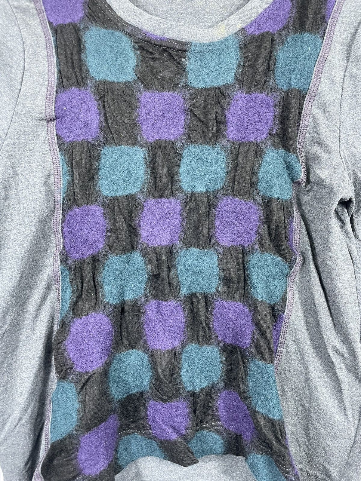 Japanese Brand × Vintage × Yohji Yamamoto Kansai Yamamoto Bis Signature Yamamoto longsleeve patchwork Size US M / EU 48-50 / 2 - 2 Thumbnail