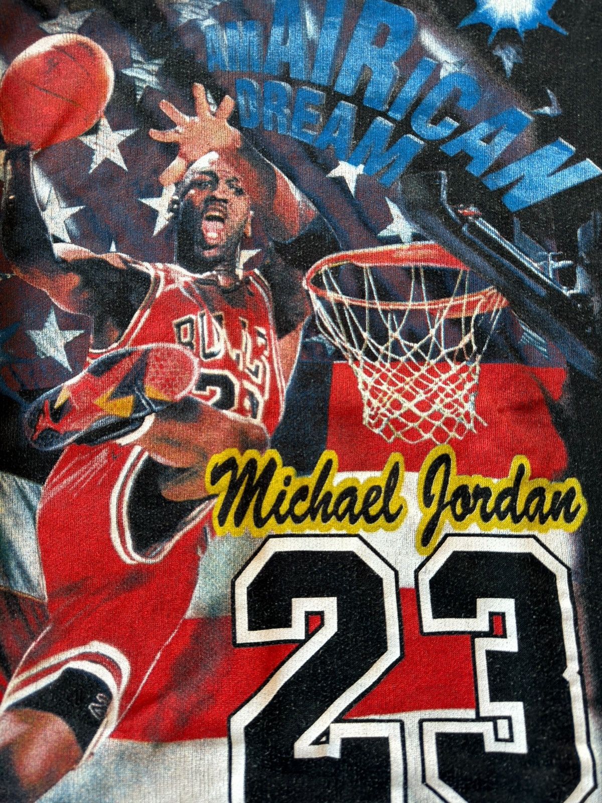 Vintage *RARE* VINTAGE 90s MICHAEL JORDAN NBA BASKETBALL HOODIE Size US XL / EU 56 / 4 - 3 Thumbnail