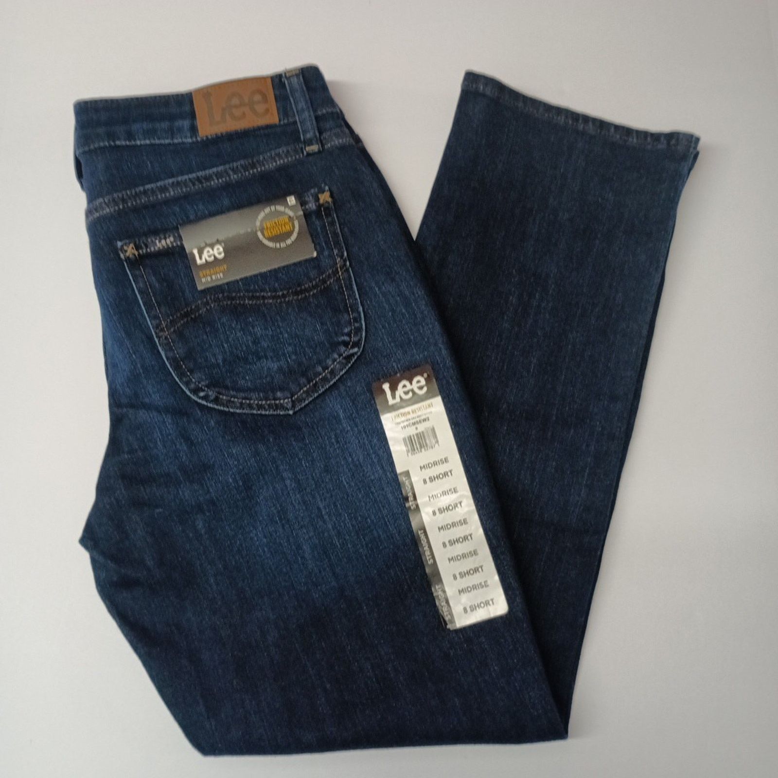 Lee Lee Straight Jeans Women's 8 Short Size 31x27 Blue Mid Rise Size 30" / US 8 / IT 44 - 1 Thumbnail