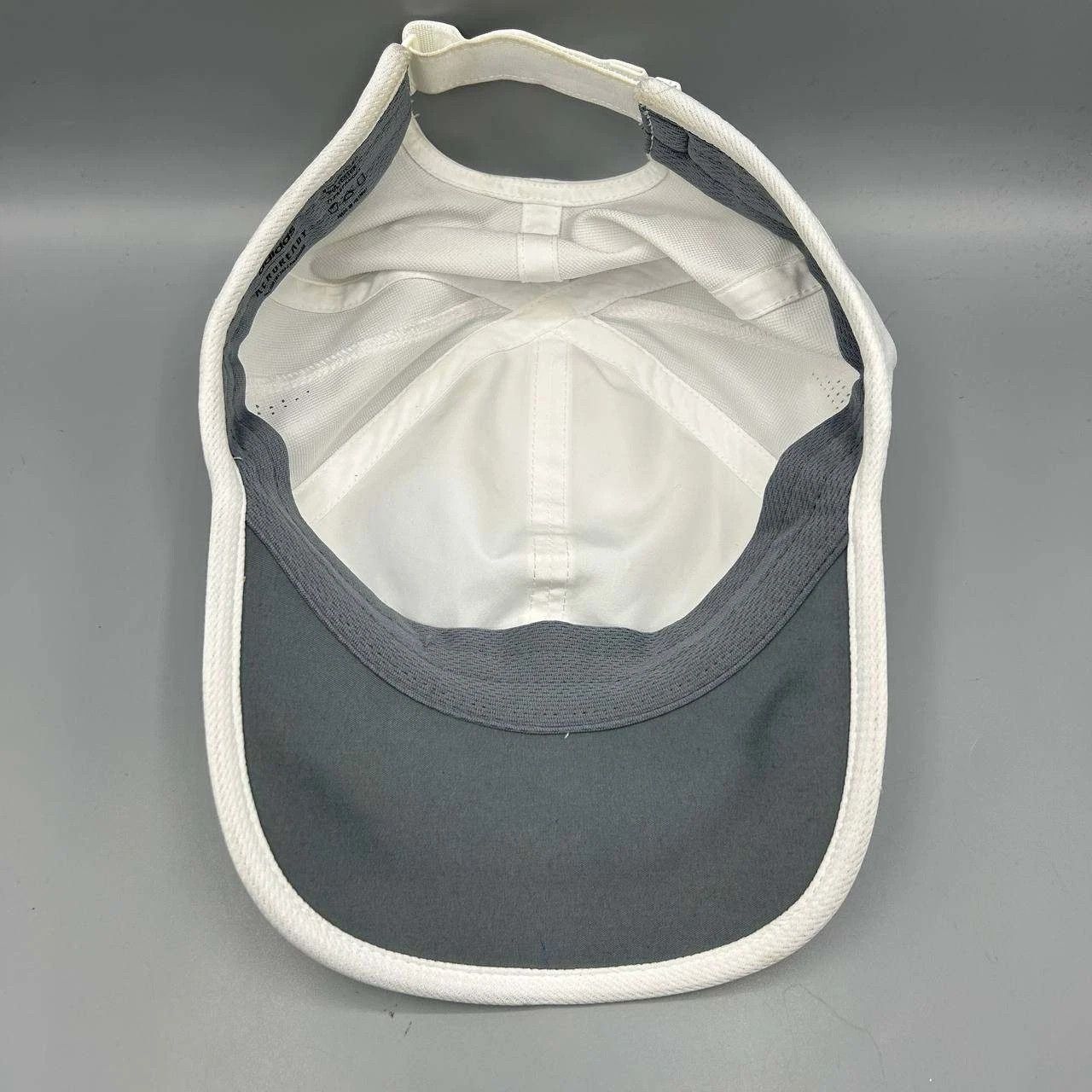 Adidas Adidas 3 Stripes Aeroready Hat Men White Gray Strap Back Cap Size ONE SIZE - 2 Thumbnail