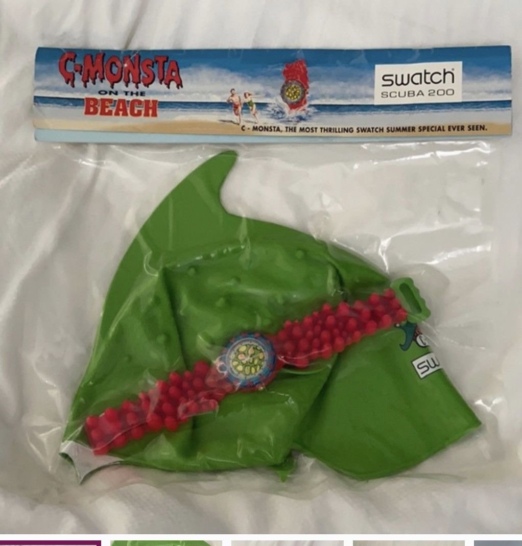 Swatch 1995 C Monsta Watch in Red, Men's Product Image