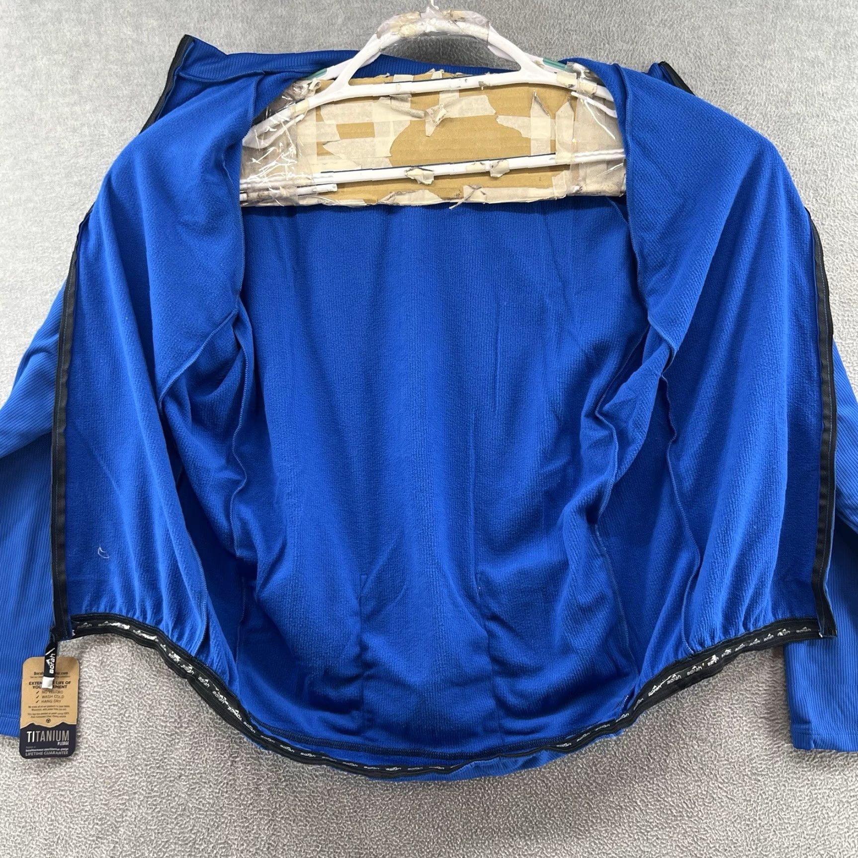 Vintage Bora Jacket L Men Blue Full Zip Cycling Polyester Solid Pledge Titanium? Size US L / EU 52-54 / 3 - 7 Thumbnail