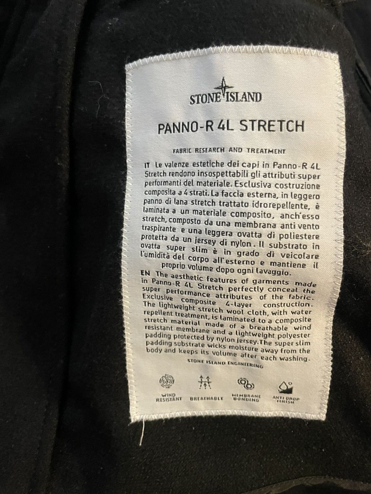 Stone Island Stone island Panno R 4L stretch Mid Length Jacket with hood Size US L / EU 52-54 / 3 - 4 Thumbnail
