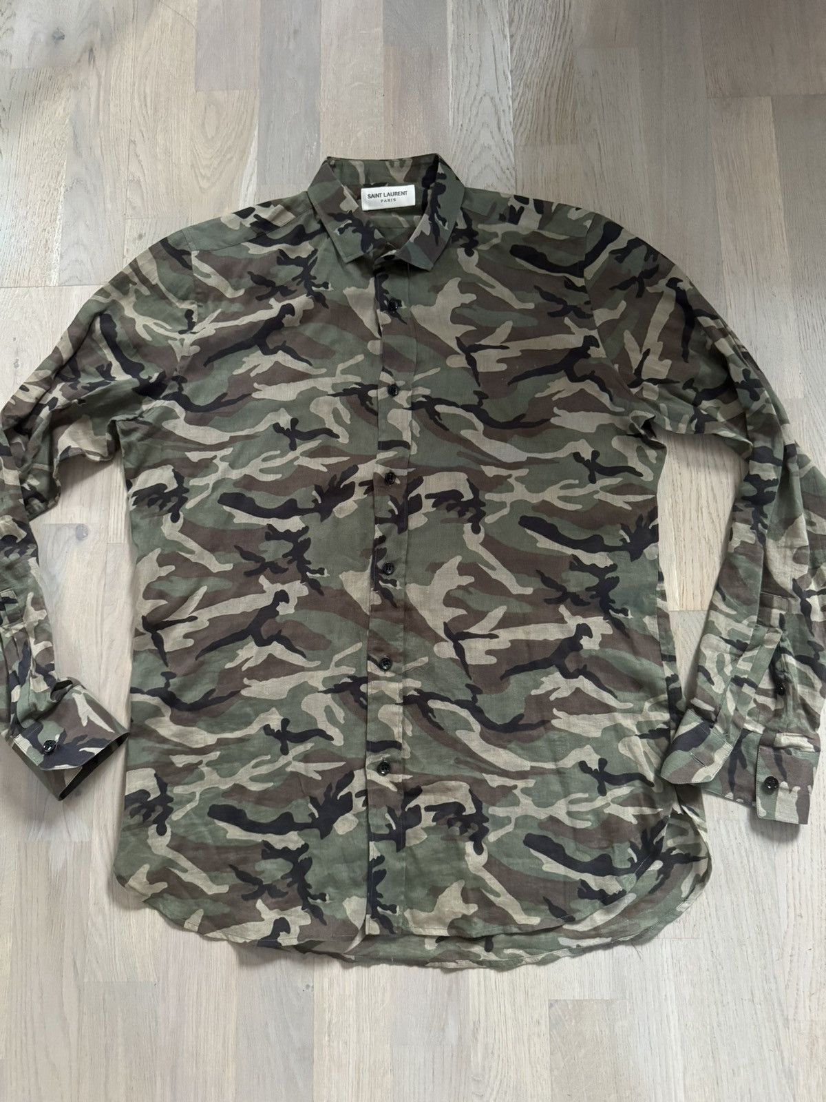 Saint Laurent Paris SAINT LAURENT shirt SEE PHOTOS FOR REAL TAPE MEASUREMENTS Size US S / EU 44-46 / 1 - 3 Thumbnail