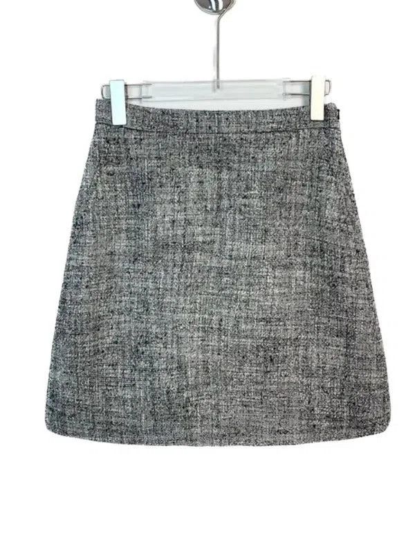 Max Mara MaxMara Gray Cotton Midi Skirt for Women . Size 22" - 1 Thumbnail