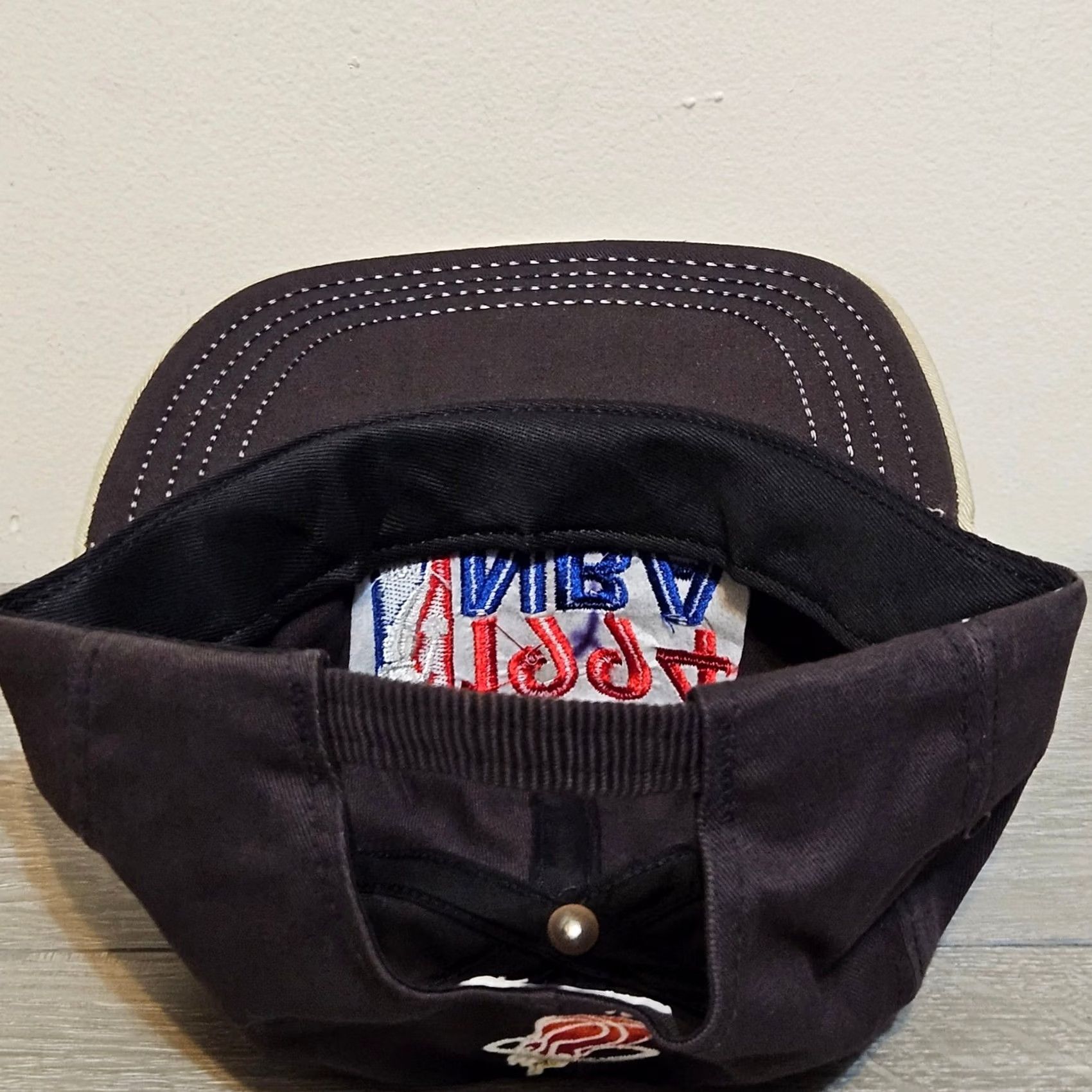 NBA VINTAGE Black 1994 NBA Playoffs Hat Miami Heat Elastic Back AJD Mens Size ONE SIZE - 6 Thumbnail