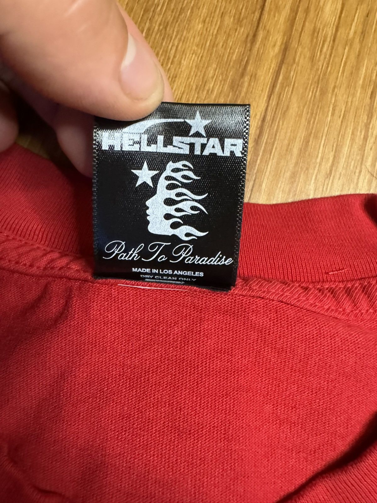 HELLSTAR Hellstar Red Jesus Emblem Path To Paradise Tee Size US XL / EU 56 / 4 - 5 Thumbnail