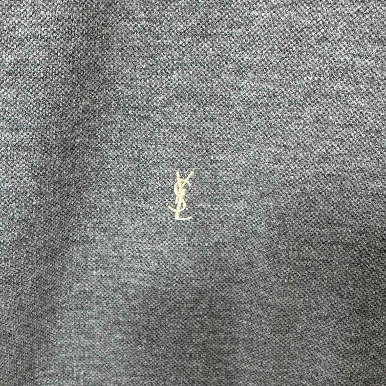 Saint Laurent Paris Saint Laurent Paris Grey embroidered logo short sleeve 2505 Size US XXL / EU 58 / 5 - 4 Thumbnail
