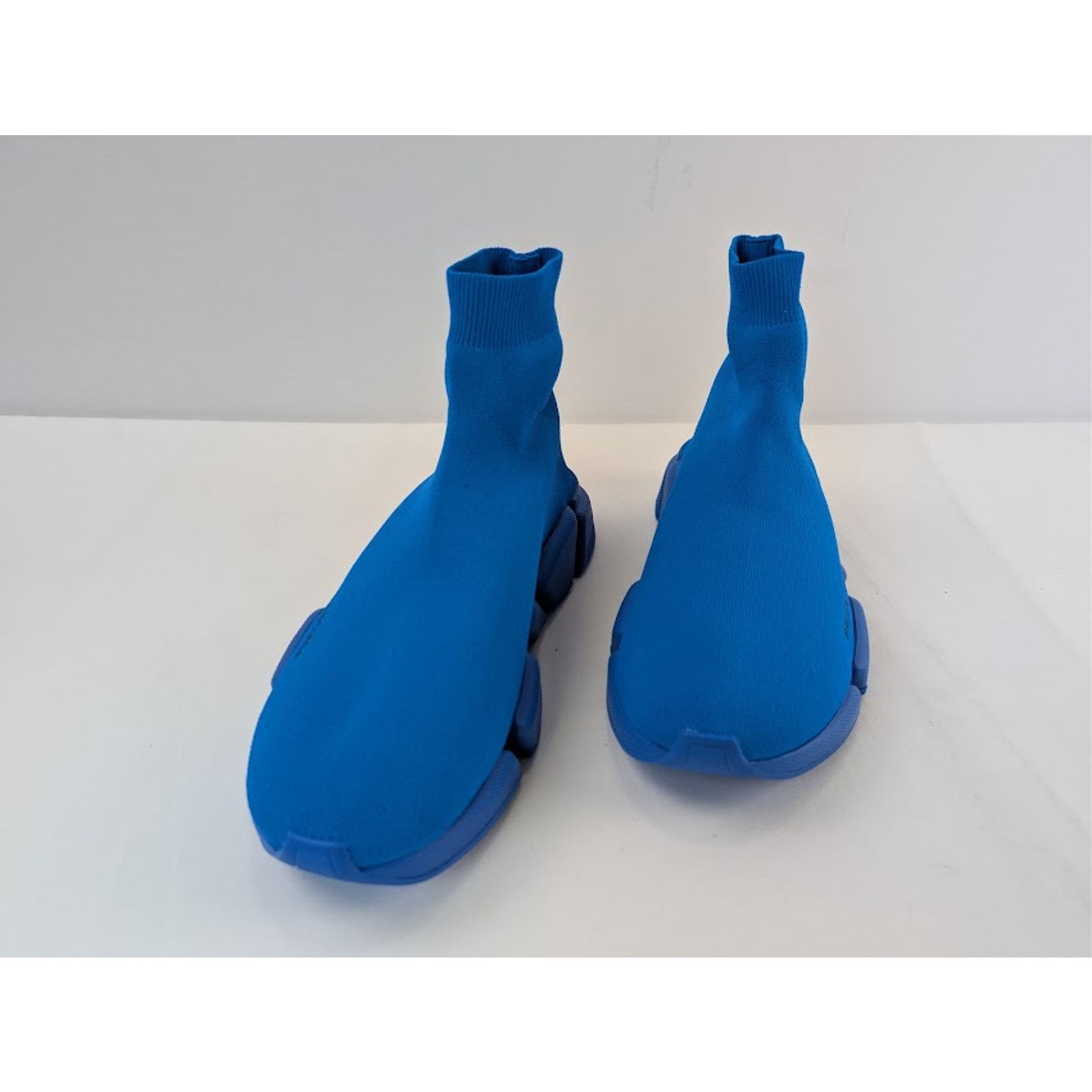 Balenciaga o1rshd1 Speed 2.0 Recycled Knit Sneakers in Dark Blue Size US 12 / EU 45 - 9 Thumbnail
