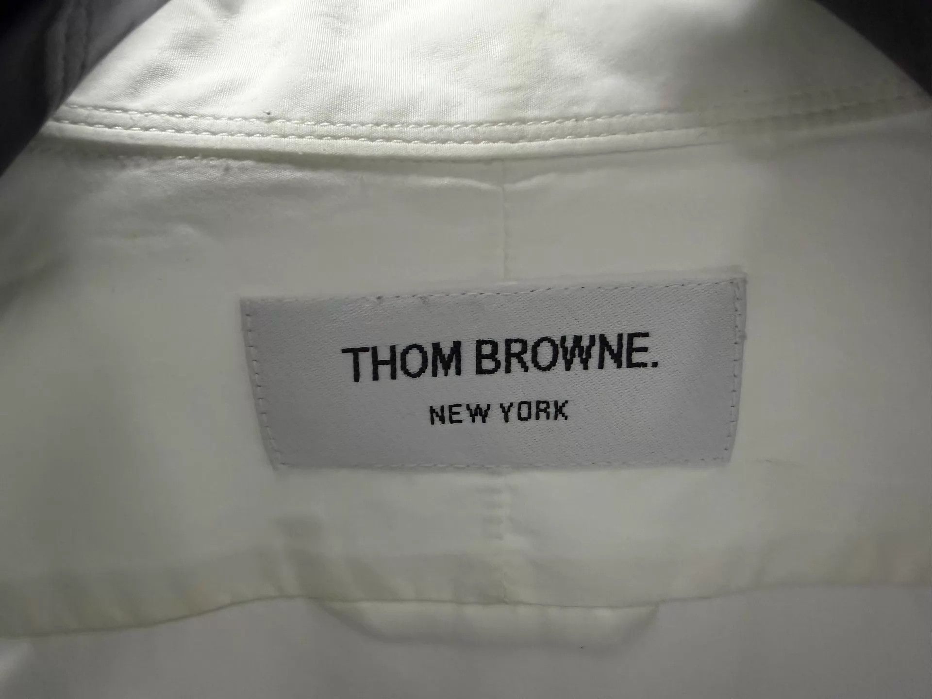 Thom Browne Thom Browne Double Sleeve Tab White Poplin Shirt Size 3 Size US L / EU 52-54 / 3 - 3 Thumbnail