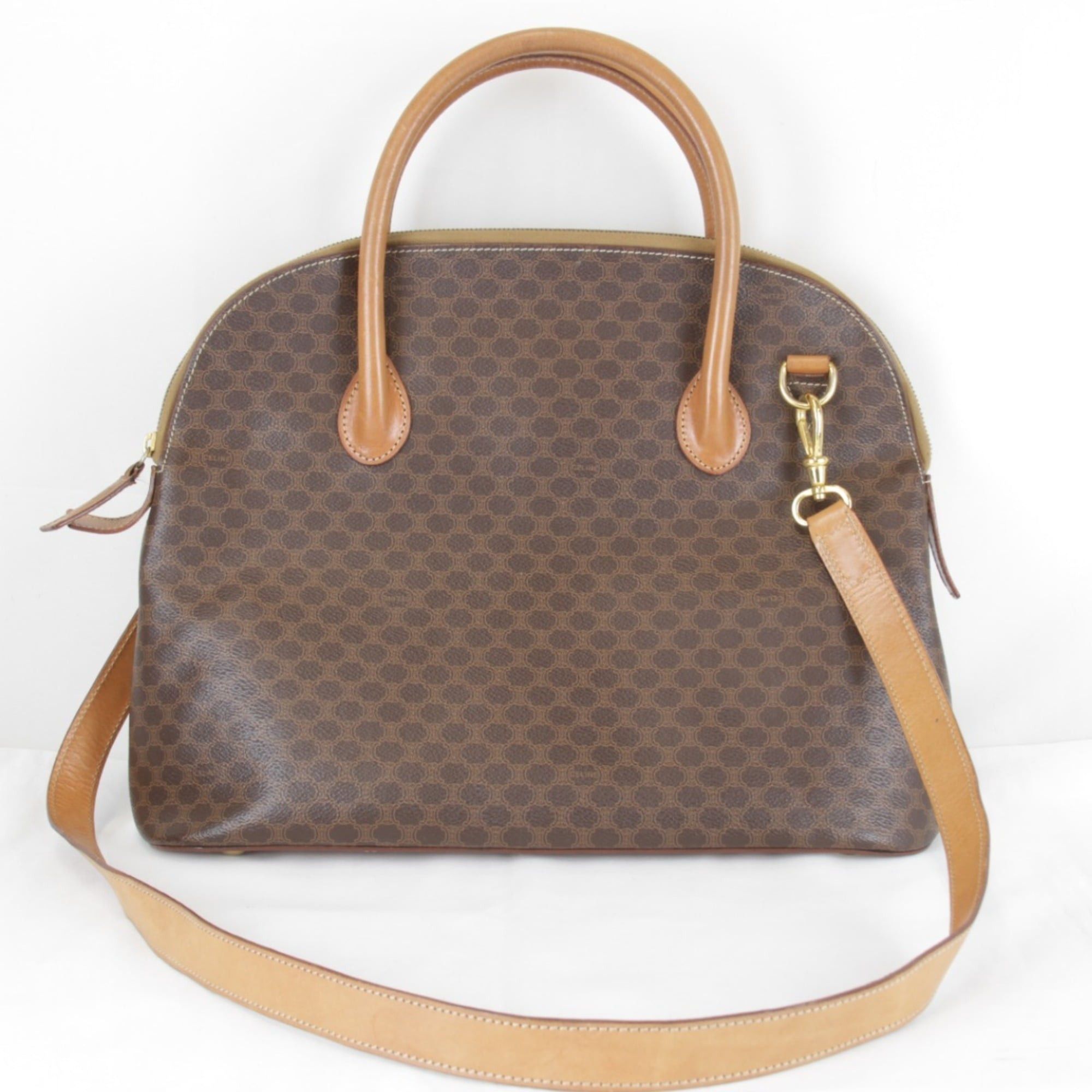 Celine CELINE Macadam Shoulder Bag / Leather Brown Women's Size ONE SIZE - 1 Thumbnail