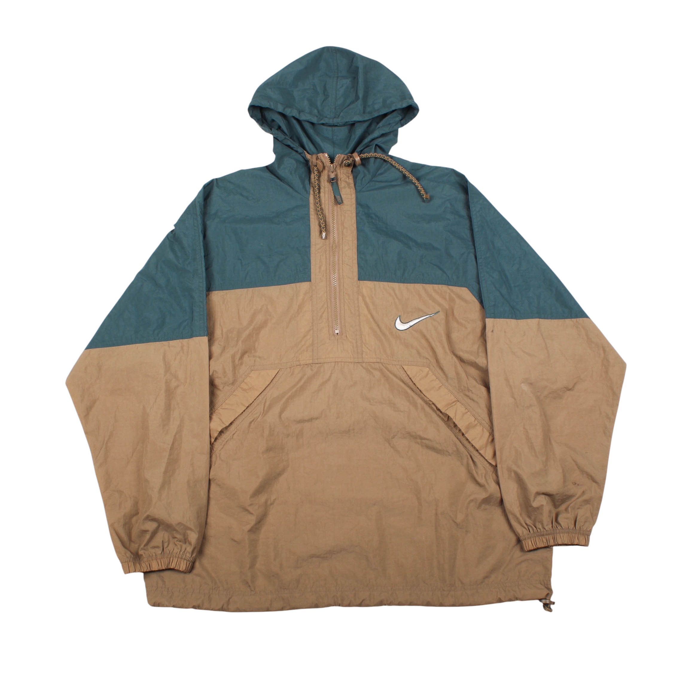 Nike Vintage Nike Anorak Jacket Green Brown Windbreaker Size US M / EU 48-50 / 2 - 6 Thumbnail
