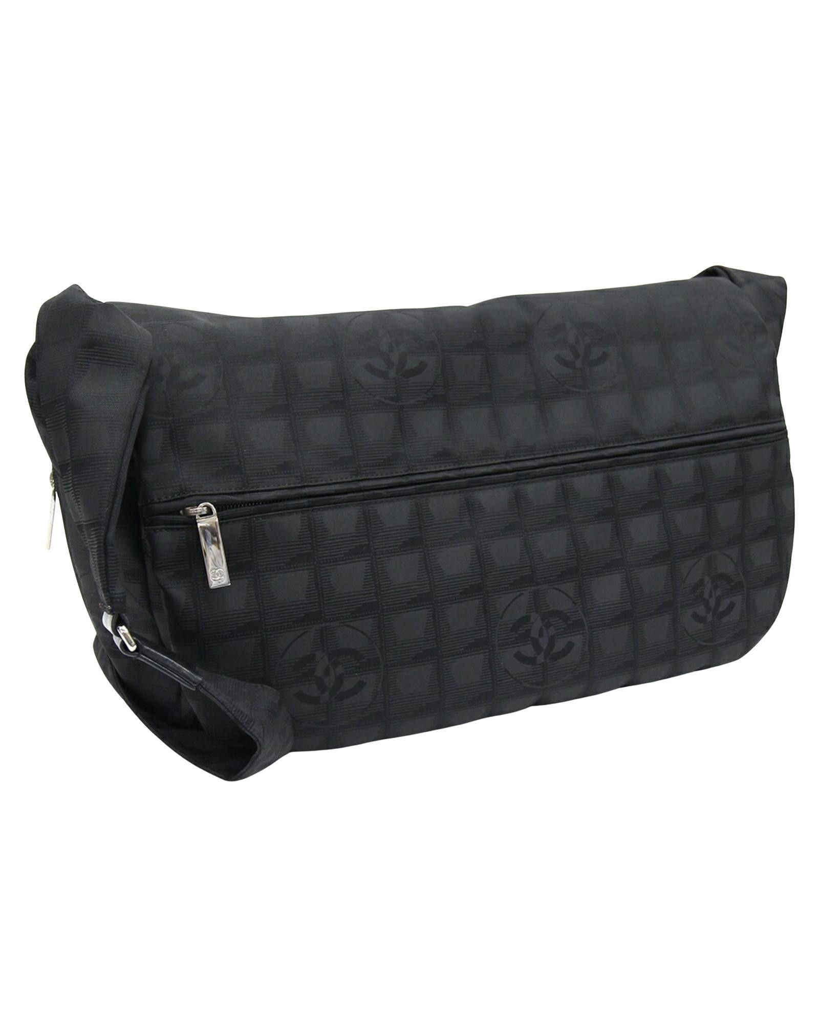 image of Chanel Black Nylon Shoulder Bag, Women's