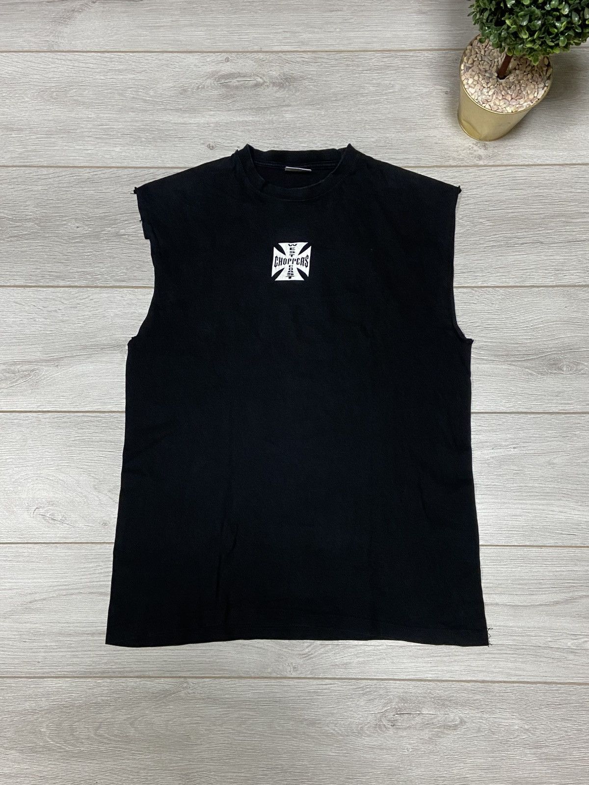 West Coast Choppers Choppers big logo cross tank top shirt Size US XL / EU 56 / 4 - 2 Thumbnail