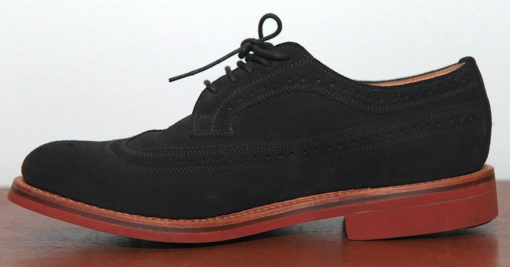 Mark McNairy × Sanders Made in UK Navy Suede Long Wing Brogue Size US 9 / EU 42 - 7 Thumbnail